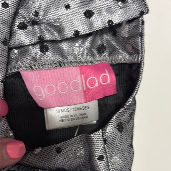 Good Lad Silver and Black Polka Dot Dress - Picture 2 of 6